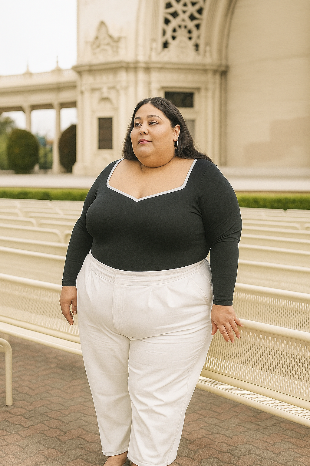 Pantalon Julie Blanco + Body Negro