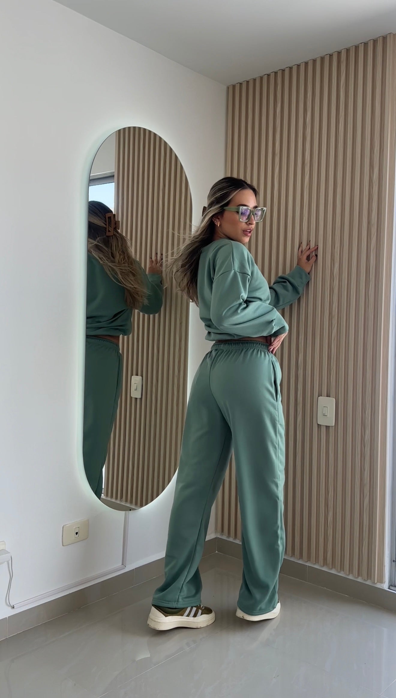 Comfy Bota Recta Verde