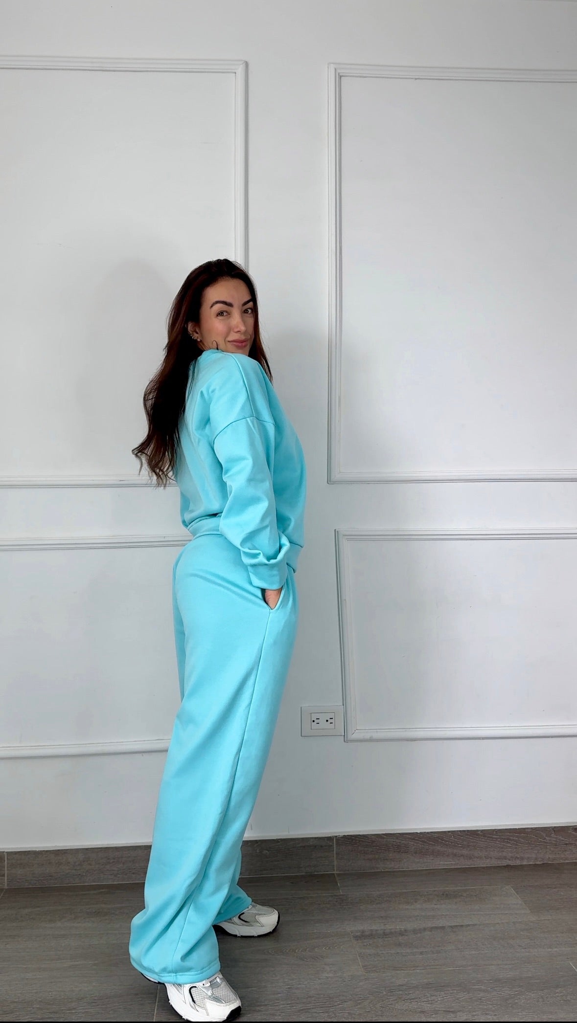 Comfy Bota Recta Azul Cielo