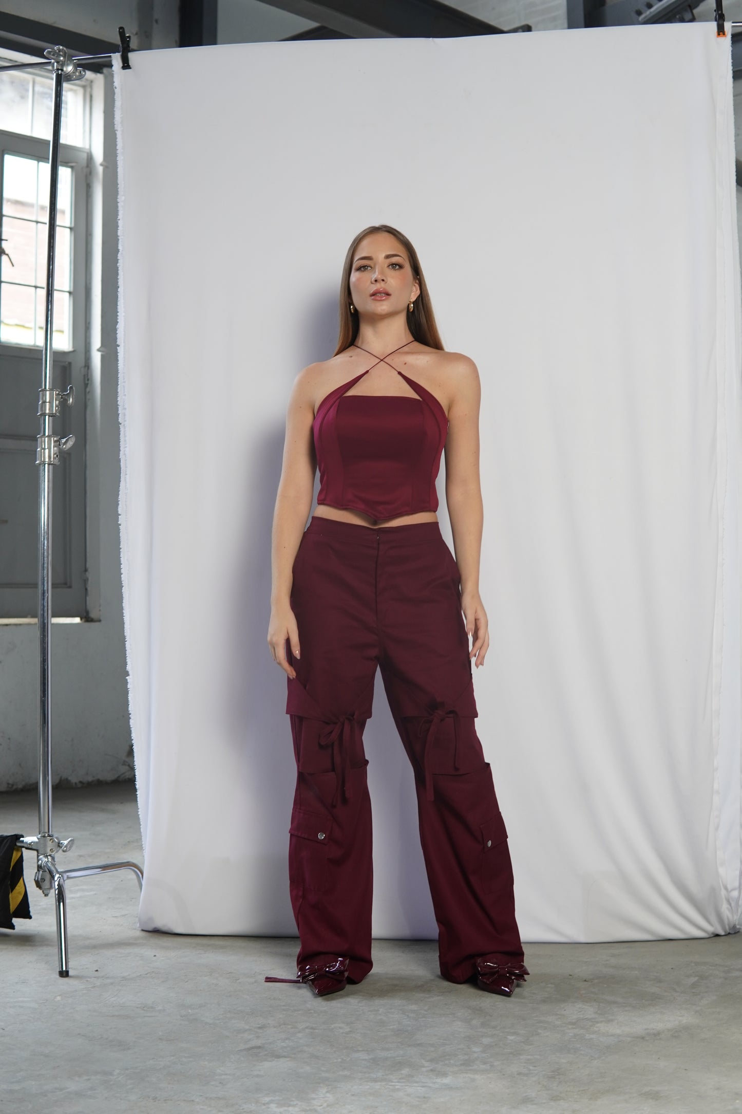 Pantalon Macarena Vino Tinto