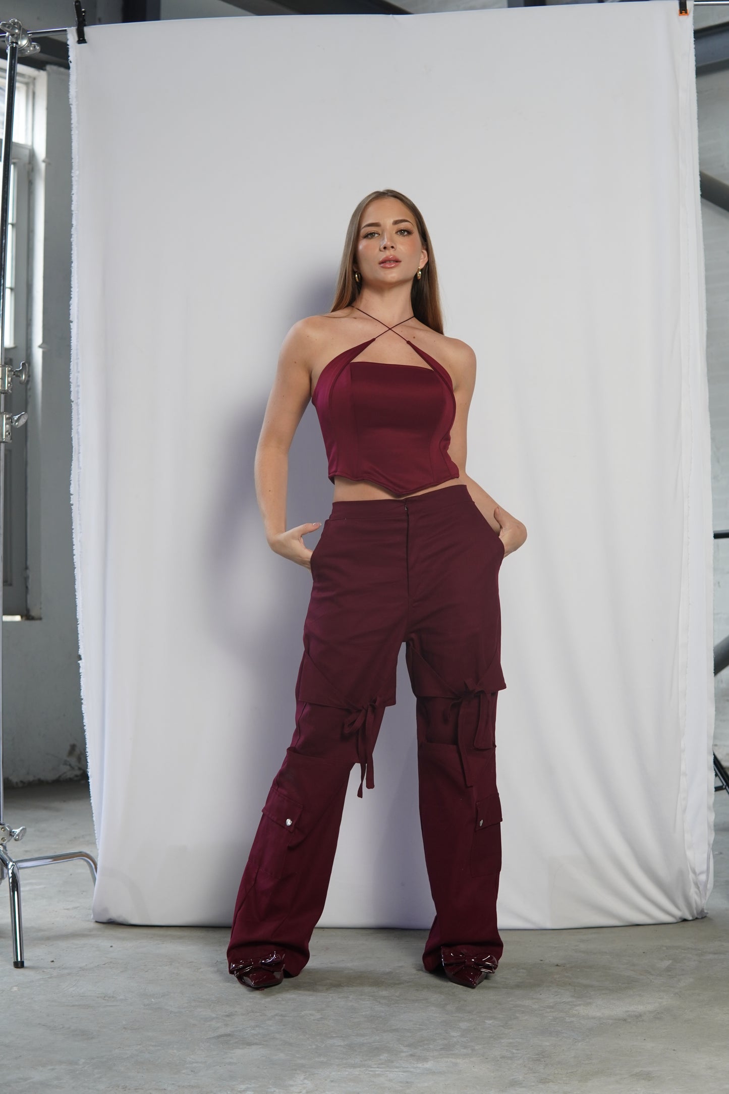 Pantalon Macarena Vino Tinto