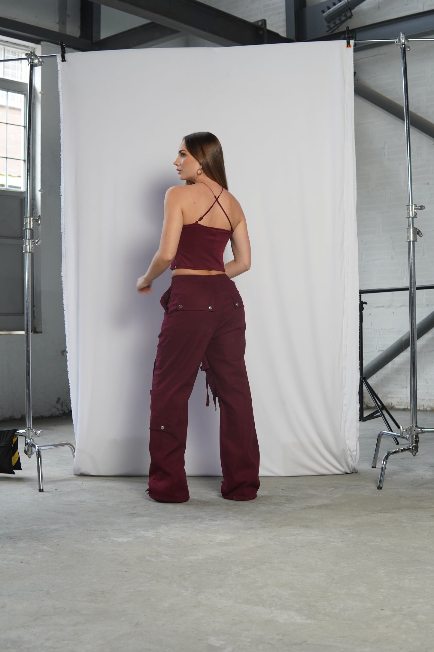 Pantalon Macarena Vino Tinto