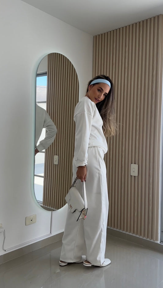Comfy Bota Recta Blanco