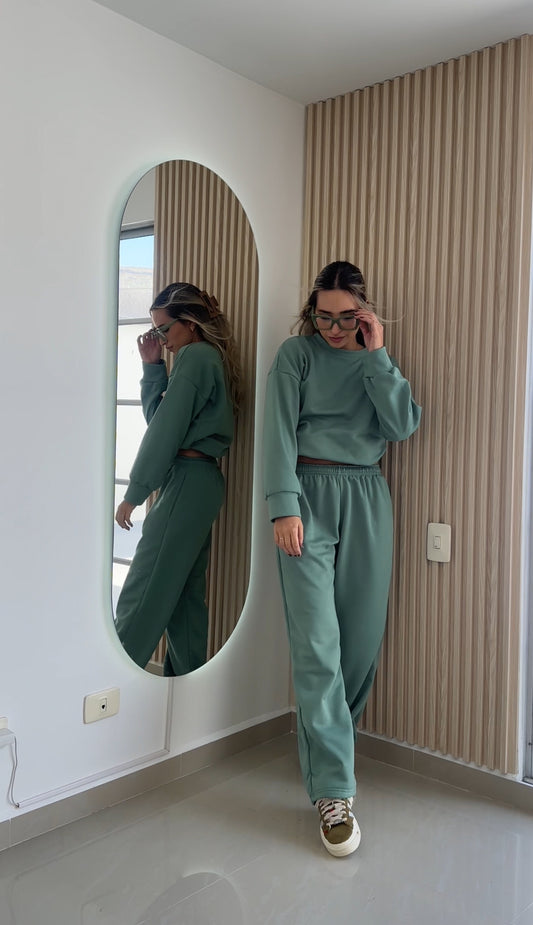 Comfy Bota Recta Verde