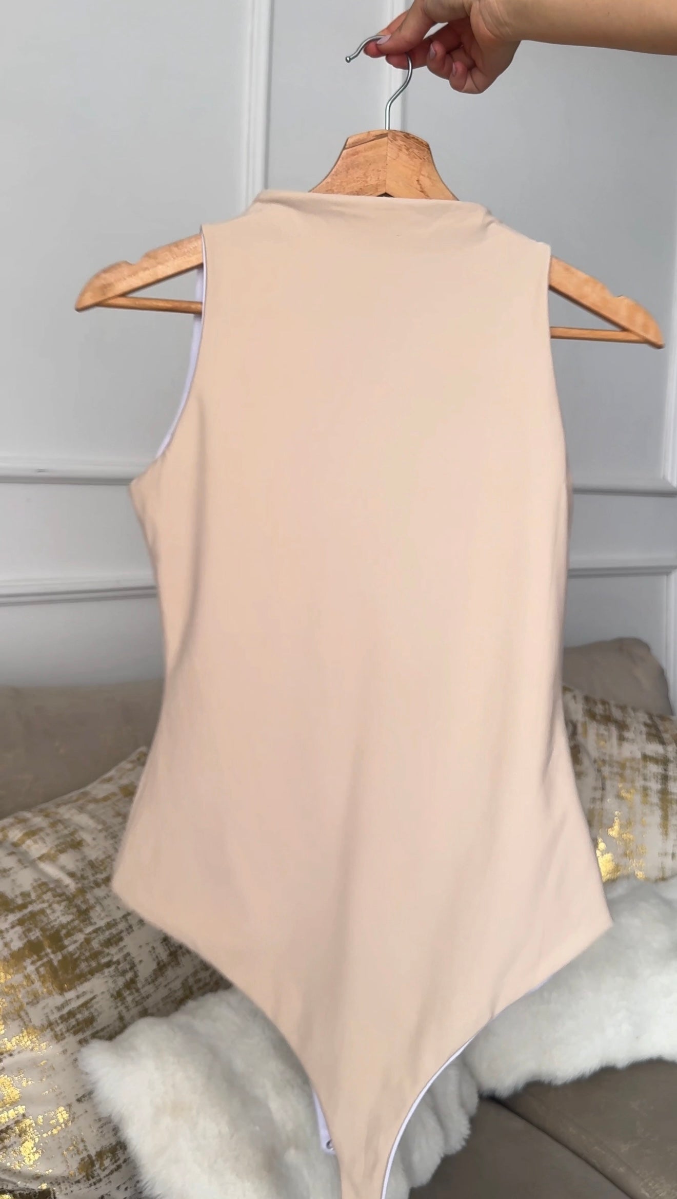Body Doble Faz - Blanco/Nude
