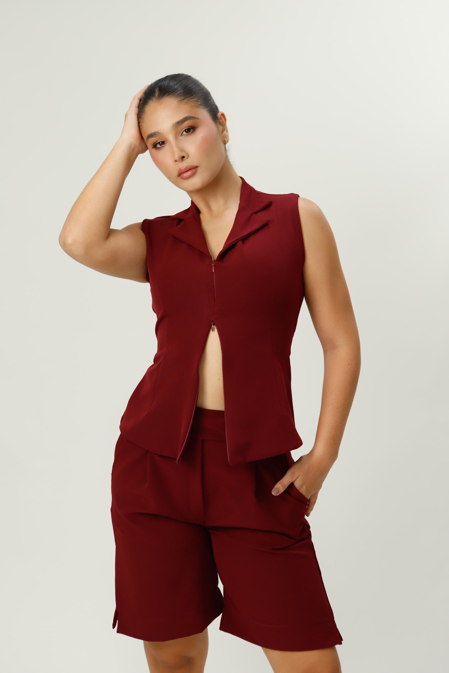 Set Aura Bermuda Vino Tinto